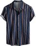 Men's Clothing Men's Summer Hawaiian Print Short Sleeved Shirt_viptrois.com