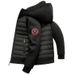 Urban Tech Hooded Jacket For Men & Women - Lightweight Winter Coat With Contrast Paneling, Water-Resistant Polyester (White, Black)_viptrois.com