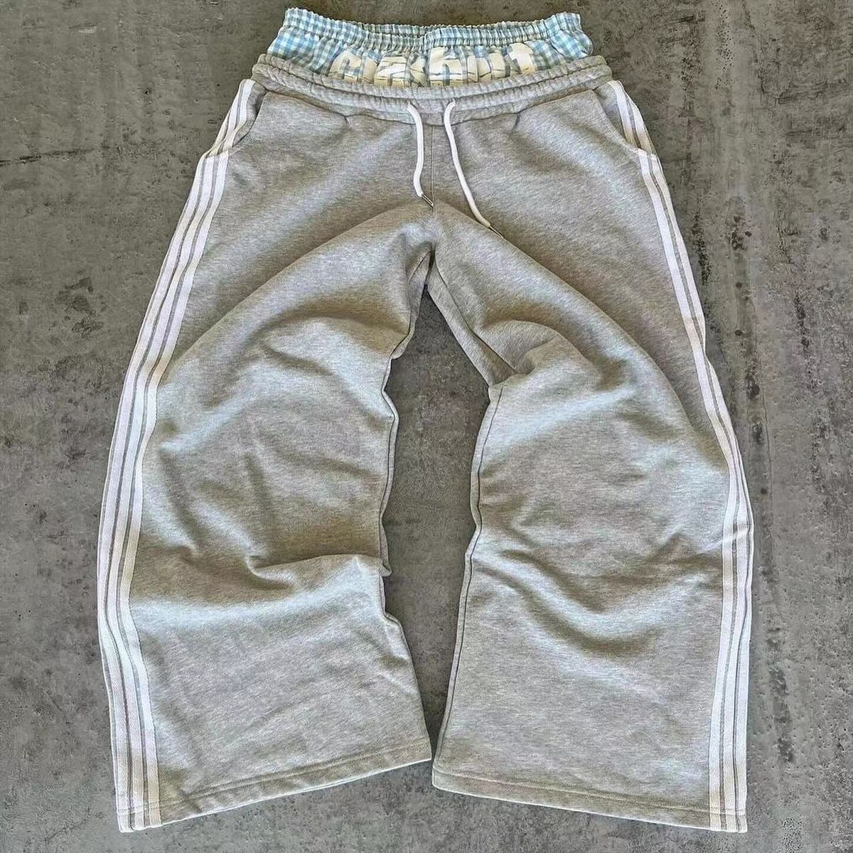 Men's Hip Hop Street Double Waist Casual Sports Pants High Street Fashion Personality Versatile Trousers Cross Border Factory Direct Sales_viptrois.com