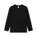 100% Cotton Heavyweight Men's Long Sleeve Autumn White Round Neck Top Korean Style Trendy Loose T-Shi Women's Base_viptrois.com