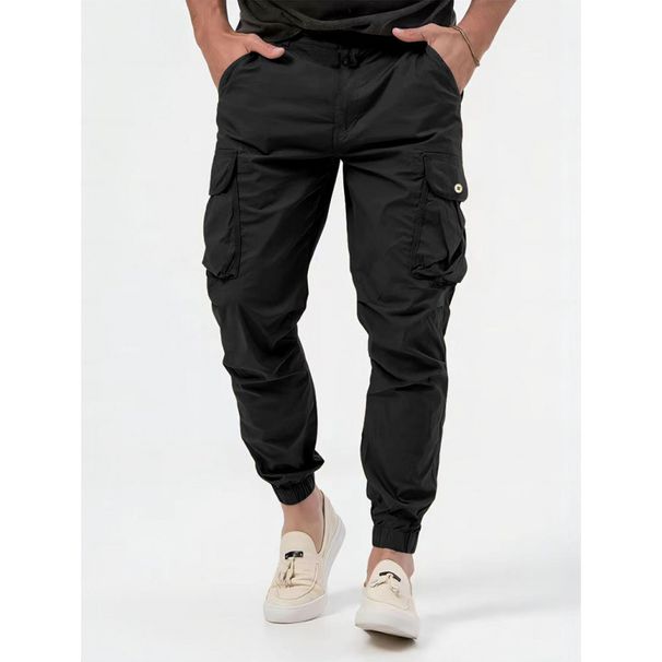Men's Clothing Three Dimensional Bag Woven Cargo Pants Tie Belt Leggings Casual Pants Solid Color Men's Pants_viptrois.com