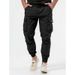 Men's Clothing Three Dimensional Bag Woven Cargo Pants Tie Belt Leggings Casual Pants Solid Color Men's Pants_viptrois.com