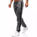 Men's Velvet Track Pants - Slim Fit With Side Stripes (Dark Gray/Black/Red/White, S-3XL)_viptrois.com
