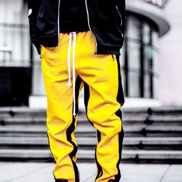 Men's Clothing Men's Fashion Color Matching Sports Pants Style Loose Large Size Skinny Trousers Casual Men's Pants_viptrois.com