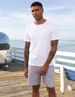 2025 Summer Men's Fitness Heavyweight Henry Collar T-shirt 230g Coarse Thread Cotton Retro Slim Short-sleeved_viptrois.com