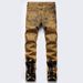 Men's clothing personality plus size slim stretch jeans_viptrois.com