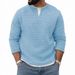 Men's Casual Long Sleeve Crew Neck Pullover Sweatshirt - Loose Fit Layering Base Shirt For Autumn & Winter_viptrois.com