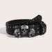 New Trendy Men's Skull Head Personality Punk Buckle Casual Belt For Youth_viptrois.com