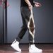 Men's Trendy Striped Floral Patchwork Jogger Pants Loose Stretch Casual Autumn Workwear_viptrois.com