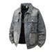Spring And Autumn New Jacquard Denim Jacket Men's Loose American High Street Top 2025 Design Niche Cross Border Jacket_viptrois.com