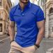 New Arrival Men Elegant Short Sleeve Polo Top Classic Tricolor Stripe Details On Collar Cuffs Summer Daily Casual Shirts_viptrois.com