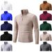 Men's Clothing Spot Foreign Trade Autumn And Winter Sweater Men's Solid Color Half Turtleneck Bottoming Shirt 10 Colors Knitted Sweater Wholesale_viptrois.com