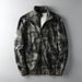 Loom Foreign Trade Overstock Men's Cut Label Cowhide Stand Collar Cardigan Camouflage Sweatshirt Spring Autumn Style European_viptrois.com