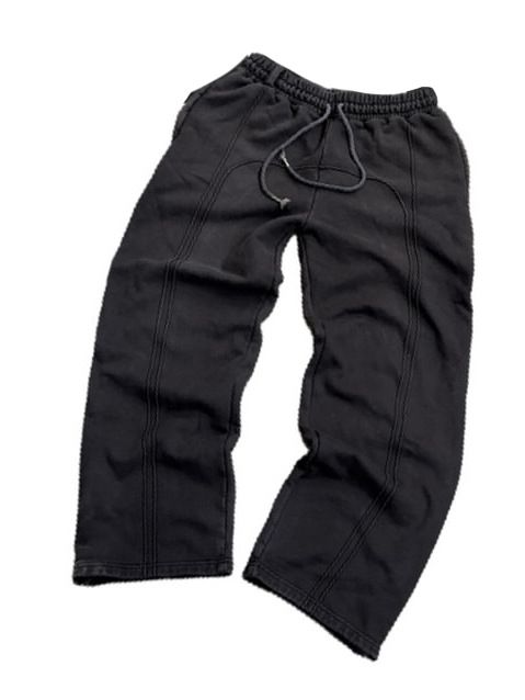 Men's Clothing Spot Trendy Brand Ins Solid Color Niche Wide Leg Trousers Loose Sports Men And Women Fashion All Match Sweatpants Wholesale_viptrois.com