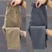 Luxury Fashion Men's Casual Pants Trendy Sporty Slim Straight Style Summer Thin Solid Color Versatile Harem Pants_viptrois.com