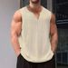 Men's Clothing Summer Thin Vest Loose Casual Sports Fitness Running Basketball Solid Color V Neck T Shirt_viptrois.com