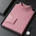 Men's Clothing Live Broadcast Half Turtleneck Long Sleeved Knitted Sweater Men's Autumn And Winter New Solid Color Warm Bottoming Shirt Men_viptrois.com