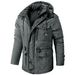 Men's Large-sized Mid-length Cotton-padded Jacket With Fleece And Thickening, A Warm Cotton-padded Jacket For Outdoor Use In Sub-zero Temperatures_viptrois.com