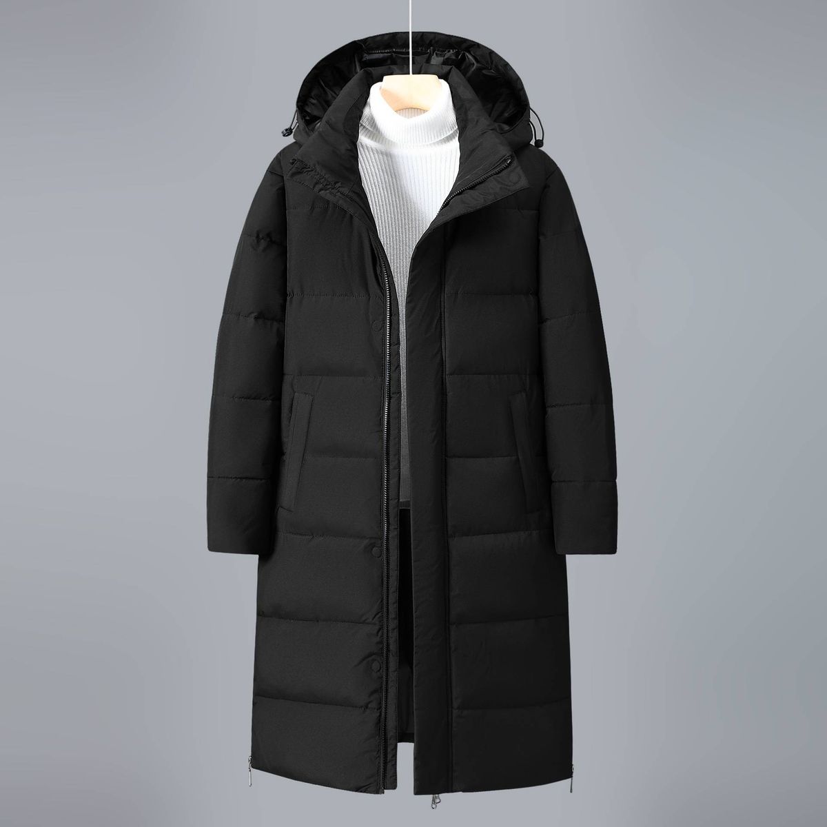 New Long Hooded Warm Jacket For Men And Women In Winter_viptrois.com