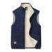 Men's Fleece Vest Winter Warm Sleeveless Jacket With Sherpa Lining Double-Sided Flannel Coat For Casual Outdoor Wear_viptrois.com