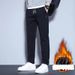 Casual Fleece Pants For Men, Large-sized Fashionable And Trendy Straight-leg Pants In Korean Style_viptrois.com