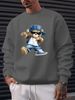 Men's Loose Casual Fashionable Cool Bear Pattern Printed Round Neck Long Sleeved Sweatshirt For Autumn And Winter_viptrois.com