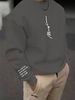 Men's Loose Casual Fashionable Letter Print Round Neck Long Sleeved Sweatshirt Suitable For Autumn And Winter Wear_viptrois.com