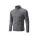 Men's Slim Fit Cable Knit Turtleneck Sweater – Solid Color Pullover For Casual & Smart Wear Fashion Trends_viptrois.com