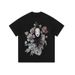 High Street Dark Style Oversize Vintage Washed Short T-Shirt For Men And Women Couples National Trend Half Sleeve Tee_viptrois.com
