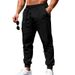 Men's Loose Fit Waffle Knit Casual Jogger Pants - Breathable Hip Hop Streetwear Sweatpants For All Seasons_viptrois.com