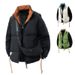 Reversible Puffer Vest Winter Sleeveless Quilted Jacket , Thickened Polyester Fill Stand Collar Zip-Up Streetwear Unisex Layering Essential_viptrois.com