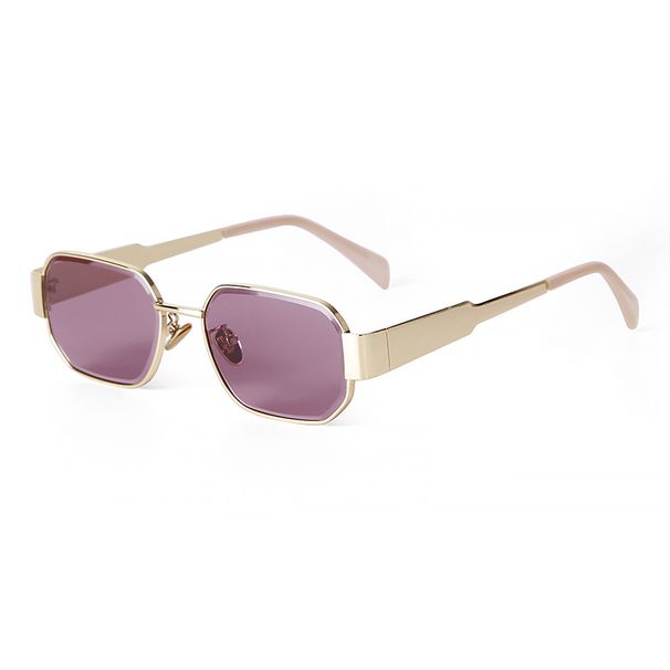 New Retro Polygonal Metal Style Sunglasses For Women High End Anti Ultraviolet Fashion Sunglasses_viptrois.com