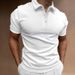 Men's Tops Polo Golf Men's King Print T Shirt High Quality Turndown Short Sleeve Zipper Pullover Original Golf Wear Men Clothing Trendy_viptrois.com