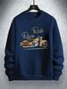 Men's Loose Casual Fashionable Retro Motorcycle Pattern Printed Round Neck Long Sleeved Sweatshirt For Autumn And Winter_viptrois.com