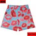 Streetwear Quarter Shorts With Print, Breathable Mesh, Loose Fit For Running, Training, Gym, Beach, Casual Wear - Pink, Light Blue, Red (Sizes M-Xxxl)_viptrois.com