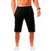 Men's Hip Hop Sports Shorts Breathable Cotton And Linen Trendy Solid Color Casual Thin Bottoms_viptrois.com