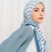 Unisex Muslim headscarf chiffon printed checkered square_viptrois.com