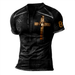 Summer Men's T-shirt 3d Compass Retro HD Printed Short Sleeve Personality Trend Top Street Oversized O-neck Comfortable Clothing_viptrois.com