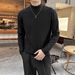 Men’s Slim-Fit Semi-Turtleneck Sweater – British-Inspired Knit Pullover, Autumn/Winter Staple, Soft Cotton-Blend Jumper Streetwear Essential_viptrois.com