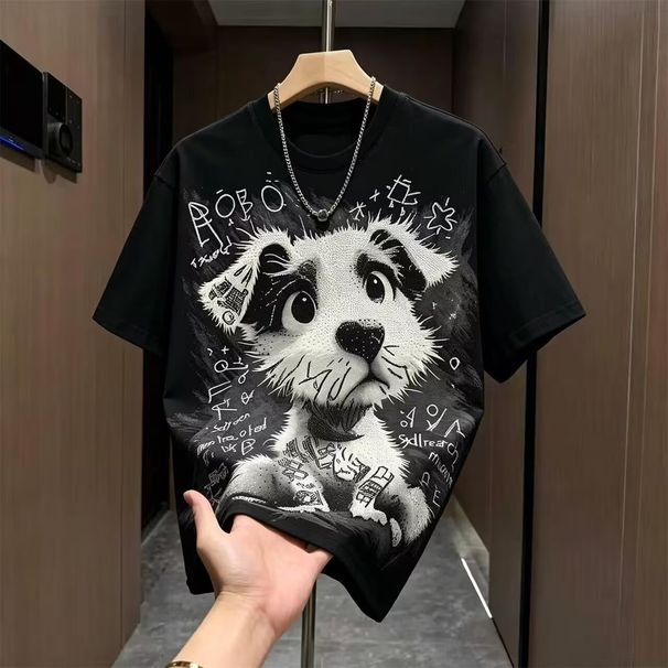 New Short Sleeved T Shirt For Men In Summer Korean Style Trendy Simple Half Sleeved Top Hong Kong Style Loose Casual Trendy Brand T Shirt_viptrois.com