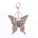 Colorful Diamond Studded Hollow Butterfly Metal Keychain Pendant Creative Small Gift Bag Pendant_viptrois.com
