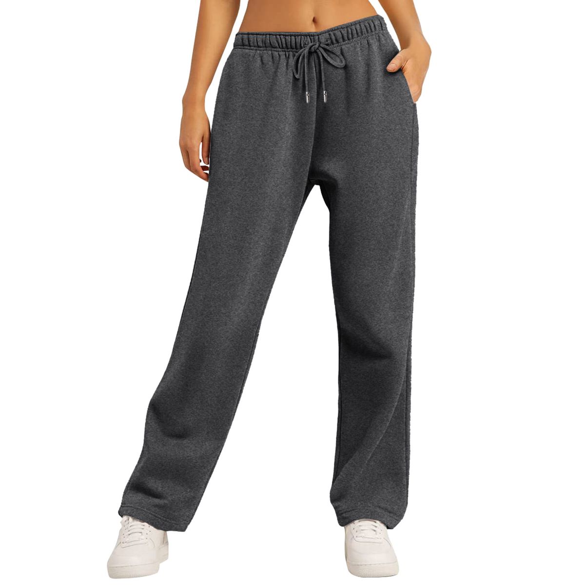 Men's Clothing Men Same Style Solid Color Casual Loose Plus Velvet Trousers Sweatpants_viptrois.com
