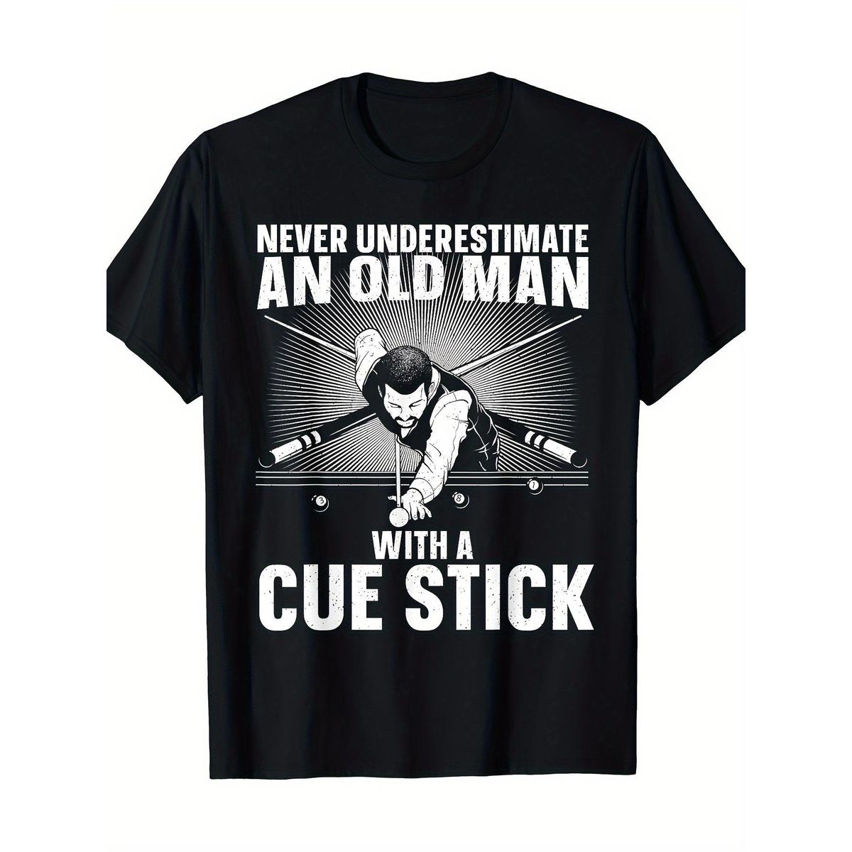 Camiseta Para Hombre Abuelo Jugador Entusiasta -220g Mejor Arte De Billar_viptrois.com