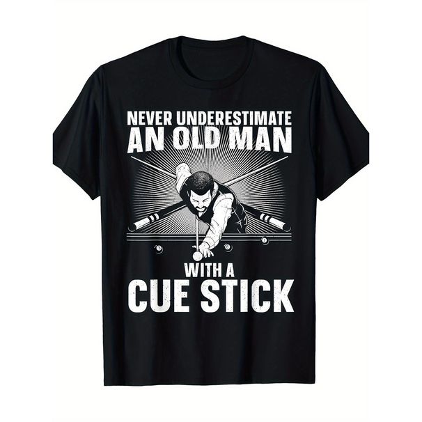 Camiseta Para Hombre Abuelo Jugador Entusiasta -220g Mejor Arte De Billar_viptrois.com