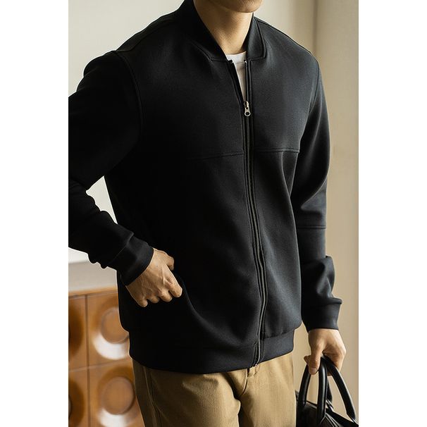 Men's Clothing Cotton Baseball Collar Loose Zipper Jacket Men 2025 New Spring Sports Outdoor Leisure Jacket_viptrois.com