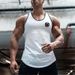Men's Cotton I-shaped Vest Summer Casual T-shirt Wide U-neck Bottoming Shirt Sweat-absorbing Muscle Bodybuilding Sports T-shirt Tide_viptrois.com