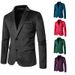 CT 23 Spring New Men's V-neck Two-button Blazer Casual Slim Fit Solid Color Suit_viptrois.com