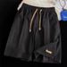 Men's Clothing Summer Thin Loose Drape Trendy Embroidered Logo Straight Shorts_viptrois.com