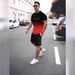 Men's Summer Plus Print Set, Fashionable And Casual Sports Short Sleeved Shorts Two-piece Set_viptrois.com