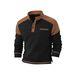 Independent Brand's New Winter Cross-border Men's European Size Waffle Faux Pocket Casual Stand-up Collar Long-sleeve_viptrois.com
